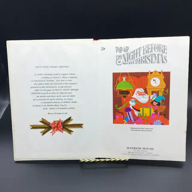Vintage 1960s Pop Up Christmas Book The Night Before Christmas in Holiday, Event & Seasonal in Ottawa - Image 5