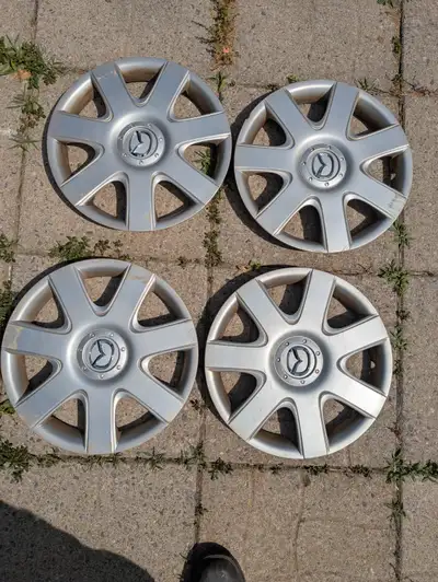 4 Mazda Wheel Covers - Enjoliveurs - Caps De Roue 15"