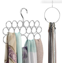 Chrome Scarf and Belt Space Saving Hangers Hanger