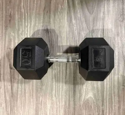 Rubber Dumbbell 50 LB, View more