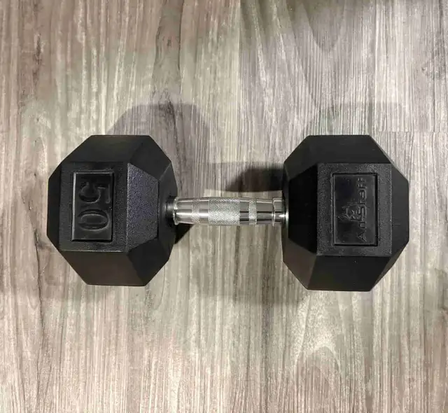 Rubber Dumbbell 50 LB in Exercise Equipment in Guelph - Image 2