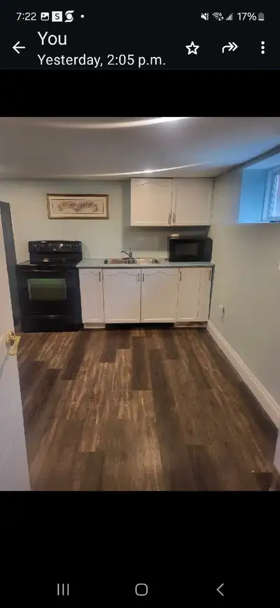 Basement apartment...Available now
