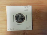 1953 Canada NSS MS-64 10 Cents Coin