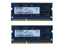 ELPIDA 4GB (2 x 2GB) SODIMM Laptop Memory-2Rx8 PC3-8500s-7-10-F1