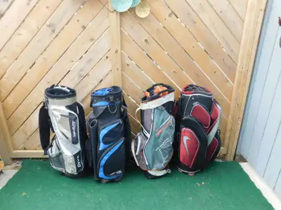 4 X TOP MODEL CART BAGS TOP FLITE, JAZZ, SUN MOUNTAIN ,NIKE, View more