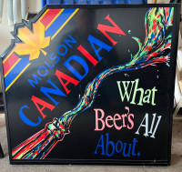 Molson Canadian beer sign