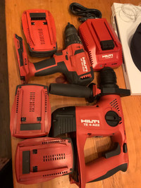 Hilti Drill, Hammer Drill,Batteries, Charger