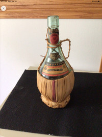 Vintage Empty Chianti Wine Bottles