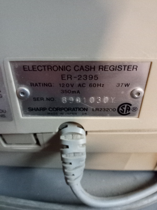 Sharp Electronic Cash Register ER-2395 in General Electronics in Oshawa / Durham Region - Image 3