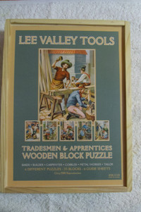 Lee Valley Tools Tradesmen & Apprentices Wooden Block Puzzle.