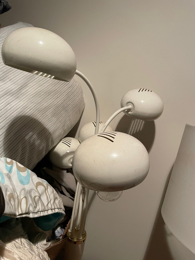 White lamp with spherical fixtures in Arts & Collectibles in St. Albert - Image 2