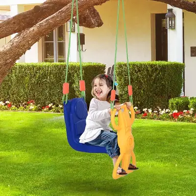 Kids Swing Set Tree Swing Children Rider Glider with Plastic Han, View more