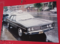 ENLARGED PHOTO - 1970 FORD GALAXIE IN MONTREAL POURING RAIN 2000