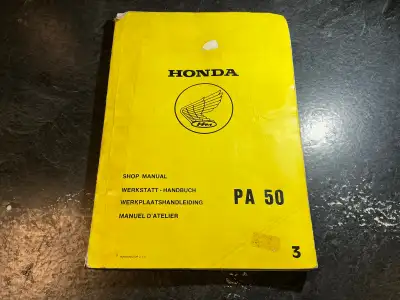 1980 Honda PA50 Shop Manual Honda Hobbit 50 Camino Scooter Moped, View more