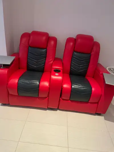 2 sets of home theatre seats, View more