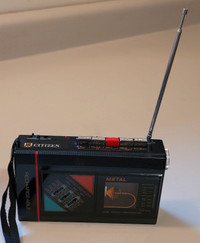 Vintage RareCitizen AM/FM Stereo Radio Cassette Recorder Walkman