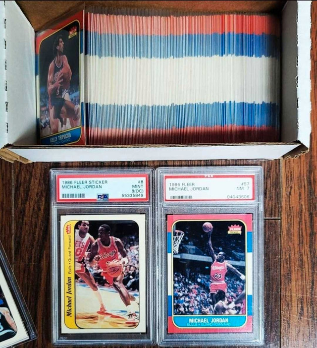 1986 Fleer Basketball Card Full Set Michael Jordan Rookie PSA in Arts & Collectibles in Markham / York Region