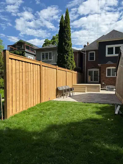 Fence Deck Fencing Railing Fence installation Wooden Fence Fence Post Privacy fence deck builder Dec...