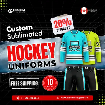 Custom Sublimated Hockey Uniforms in Abbotsford, View more