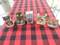 5 Baileys Collectibles Miniature Houses $20.00 for all