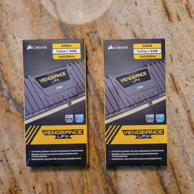 Corsair DDR4 RAM x2 - 2400MHz, View more