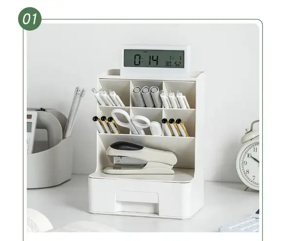 Multi-Functional Slanted Pen Holder Desktop Organizer with Slots in Storage & Organization in Oakville / Halton Region - Image 2