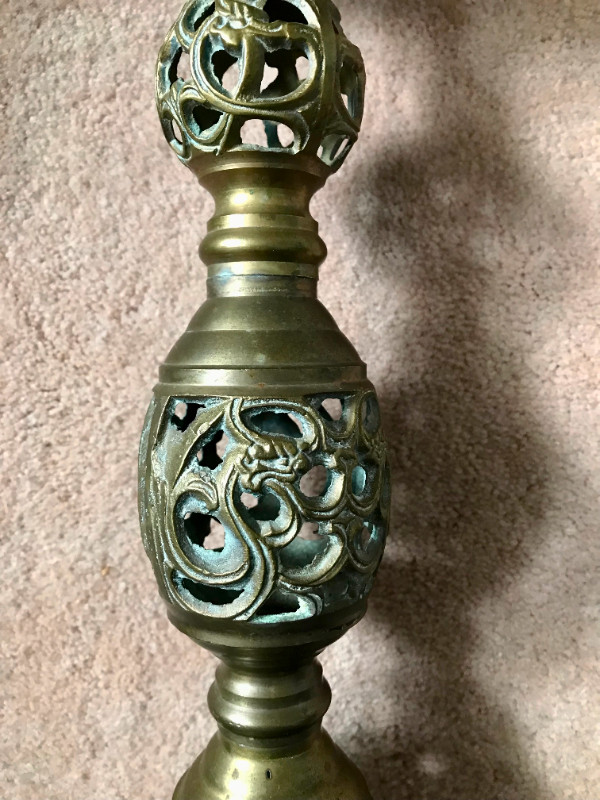 1970’s Brass Pillar Candle Holders - Price Firm in Home Décor & Accents in St. John's - Image 2