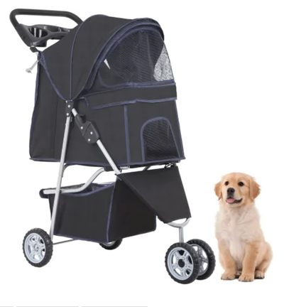 3 Wheels Pet Stroller Travel Folding Carrier, View more