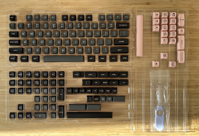 AKKO Black & Pink ASA Low-Profile PBT Doubleshot Keycaps in Mice, Keyboards & Webcams in Hamilton - Image 3