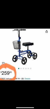 (BRAND NEW) RINKMO KneeScooter. Steerable Knee Walker (BLUE) 