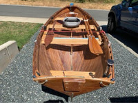 The hand crafted row boat