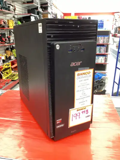 Modèle Acer Aspire Processeur A-10-7800 3.5 Hz Disque dur 256 Go Ssd + 2 To Ram 16 Go Nvidia quatro...