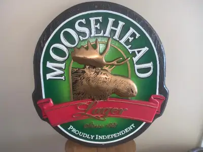 Vintage Xlarge Moosehead Beer 3D bar sign, Mint condition, View more