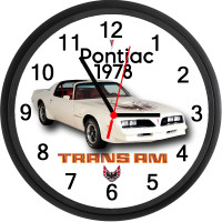 1978 Pontiac Trans-Am (Cameo Ivory) Custom Wall Clock - New