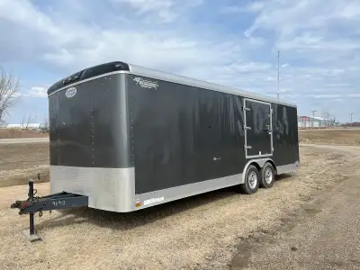 Used 2021 Continental Cargo Enclosed Trailer. Alida, SK. 8.5’ x 22’, One Owner. Tandem Axle, A-Frame...