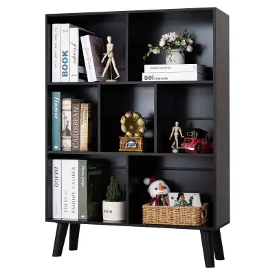 YAHARBO 32 Inch Wide 3 Tier Black Modern Bookcase Bookshelf, NEW, View more