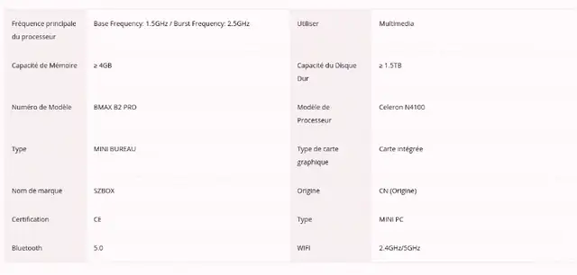 MINI PC Bmax B2 Pro (neuf) 128gb Sata SSD + 8GB ram in Desktop Computers in Laval / North Shore - Image 3