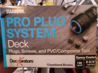 Starborn PRO PLUG SYSTEM Deck Screws and PVC/Composite Tool