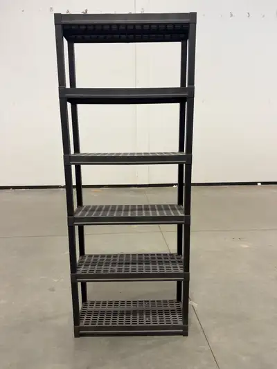 Heavy-Duty Commercial Plastic Shelving Units ✅ Approx. 93” High x 36” Wide x 14” Deep ✅ Durable Vent...
