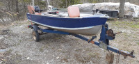 14' Princecraft Fisherman aluminum boat, Merc 9.9hp and trailer
