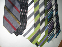 College striped ties and Stripes of all kinds