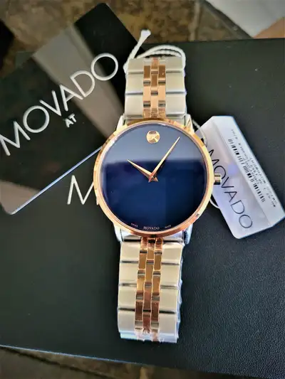 Movado Men's Museum Classic 2-Tone Blue Dial Watch, View more