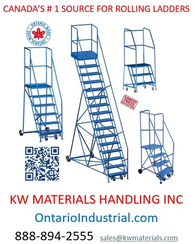ROLLING LADDERS, WORK PLATFORMS, MAN LIFT, MOBILE STAIRS, LADDER, View more