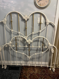 Victorian Cast Iron Antique Bed frame Double/Full, White
