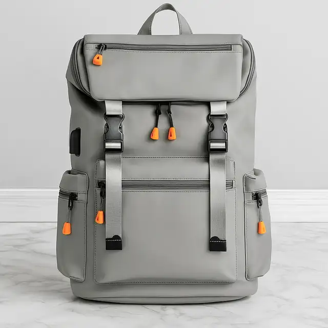 New Compact PC-Resistant Gray/Solid Backpack