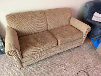 Pull out couch Double bed 55”x75” mattress. , View more
