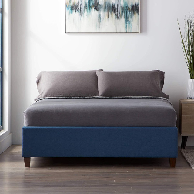 New LUCID Upholstered Full Size Platform Bed with Slats in Beds & Mattresses in City of Toronto - Image 2