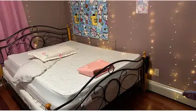 Free queen size bed frame, View more