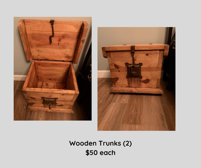Wooden Storage Trunks (2) – Rustic, View more
