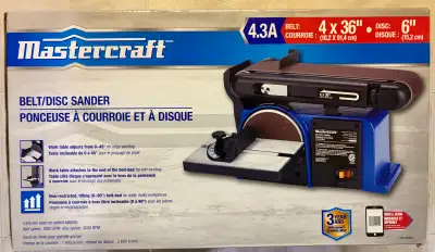 BNIB Mastercraft Belt/Disc Sander, View more